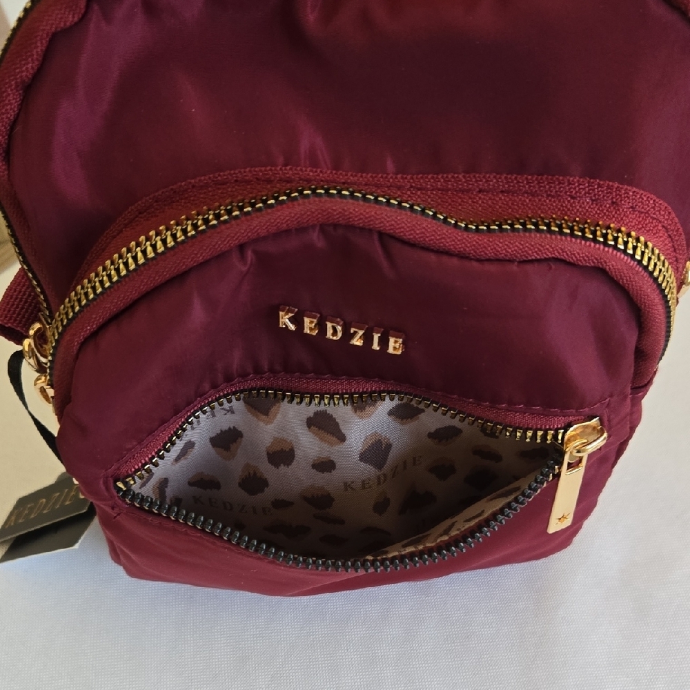 Kedzie Burgundy Roundtrip Convertible Crossbody Bag - Picture 7 of 12